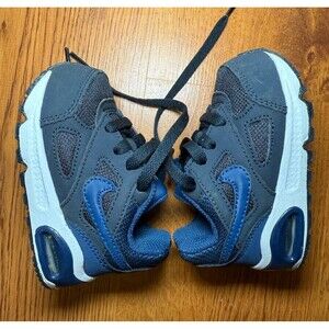 NIKE Air Max IVO(TD) 579997441 Infant Baby‎ Sz 4C Obsidian/Coastal Blue